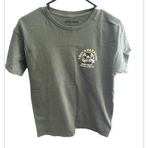 Olive Green 'Last in Paradise' Graphic Tee